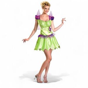 Disguise Womens Tinker Bell Green & Purple Dress Costume Small (4-6)